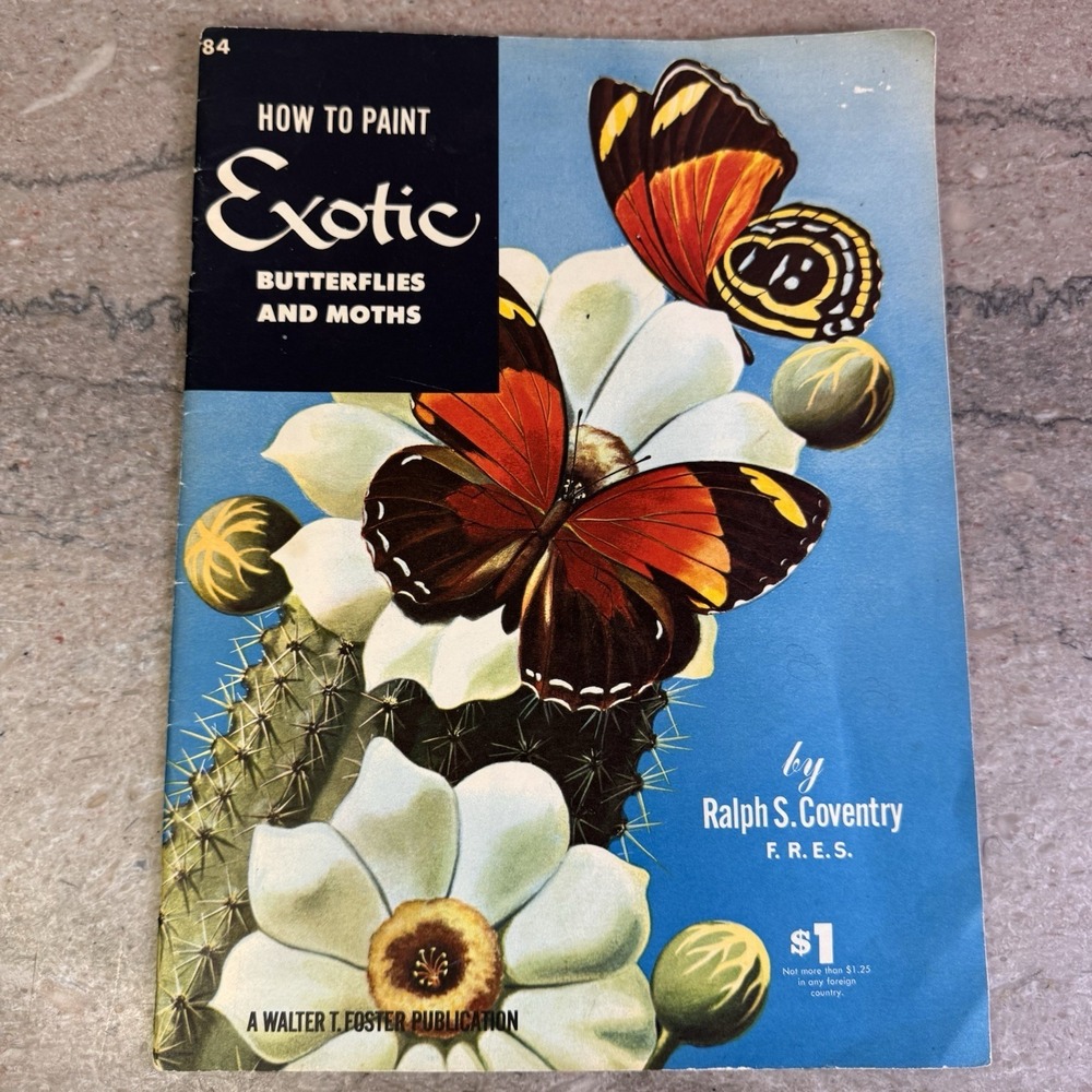 Vtg How to Paint Exotic Butterflies Mag. Walter Foster Art Paint Butterfly Pics
